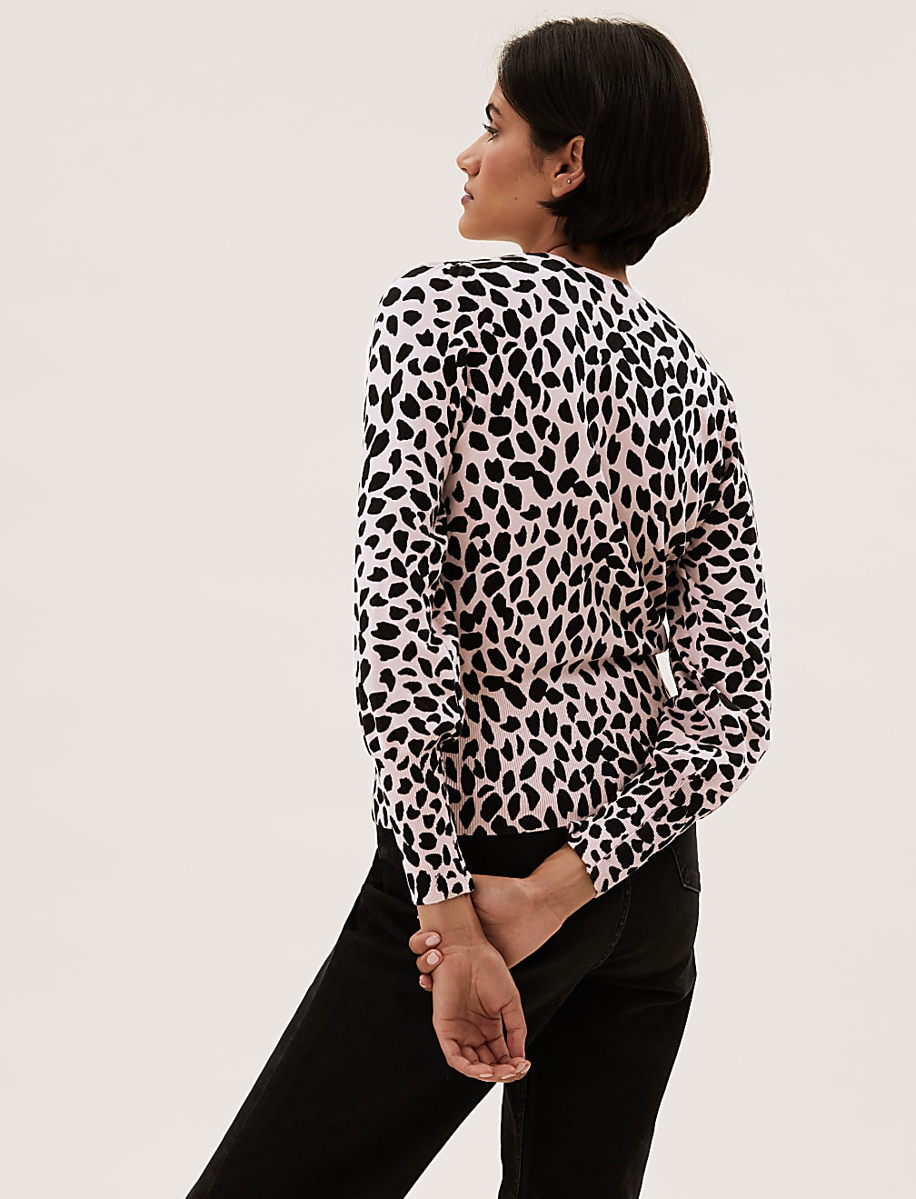 Animal Print Crew Neck Jumper