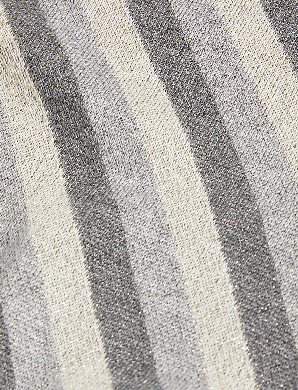 Striped Sparkly Blouson Sleeve Jumper