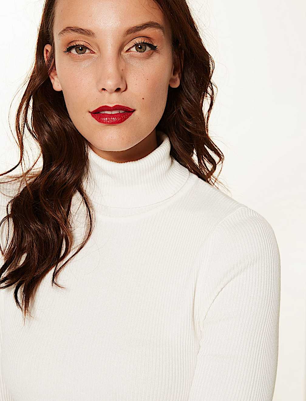 Ribbed Roll Neck Jumper