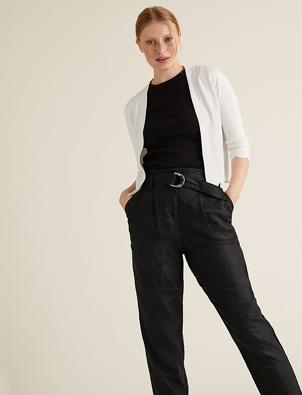 Scallop Edge Fitted Cropped Cardigan