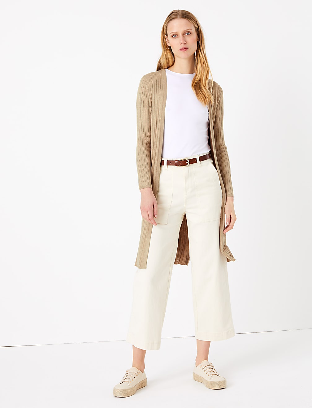 Ribbed Longline Cardigan