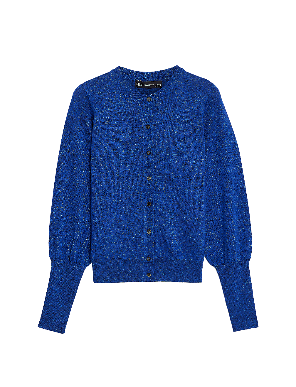Sparkly Crew Neck Button Through Cardigan