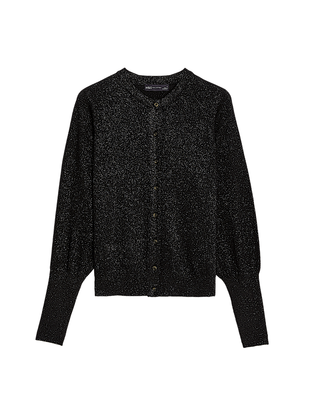 Sparkly Crew Neck Button Through Cardigan