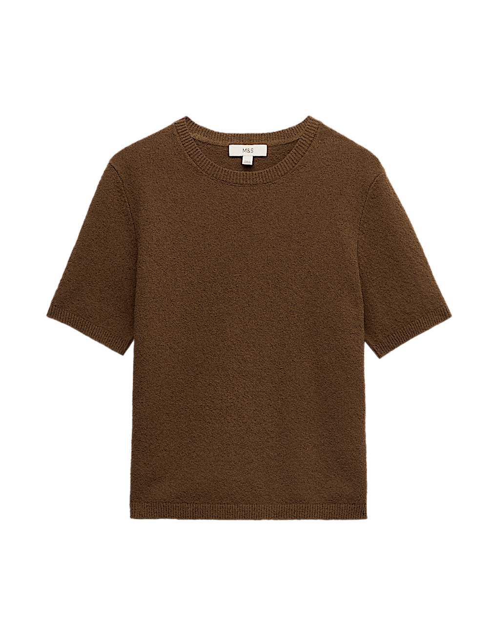 Cotton Rich Boucle Slim Fit Knitted Top