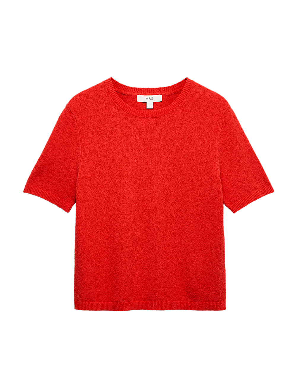 Cotton Rich Boucle Slim Fit Knitted Top