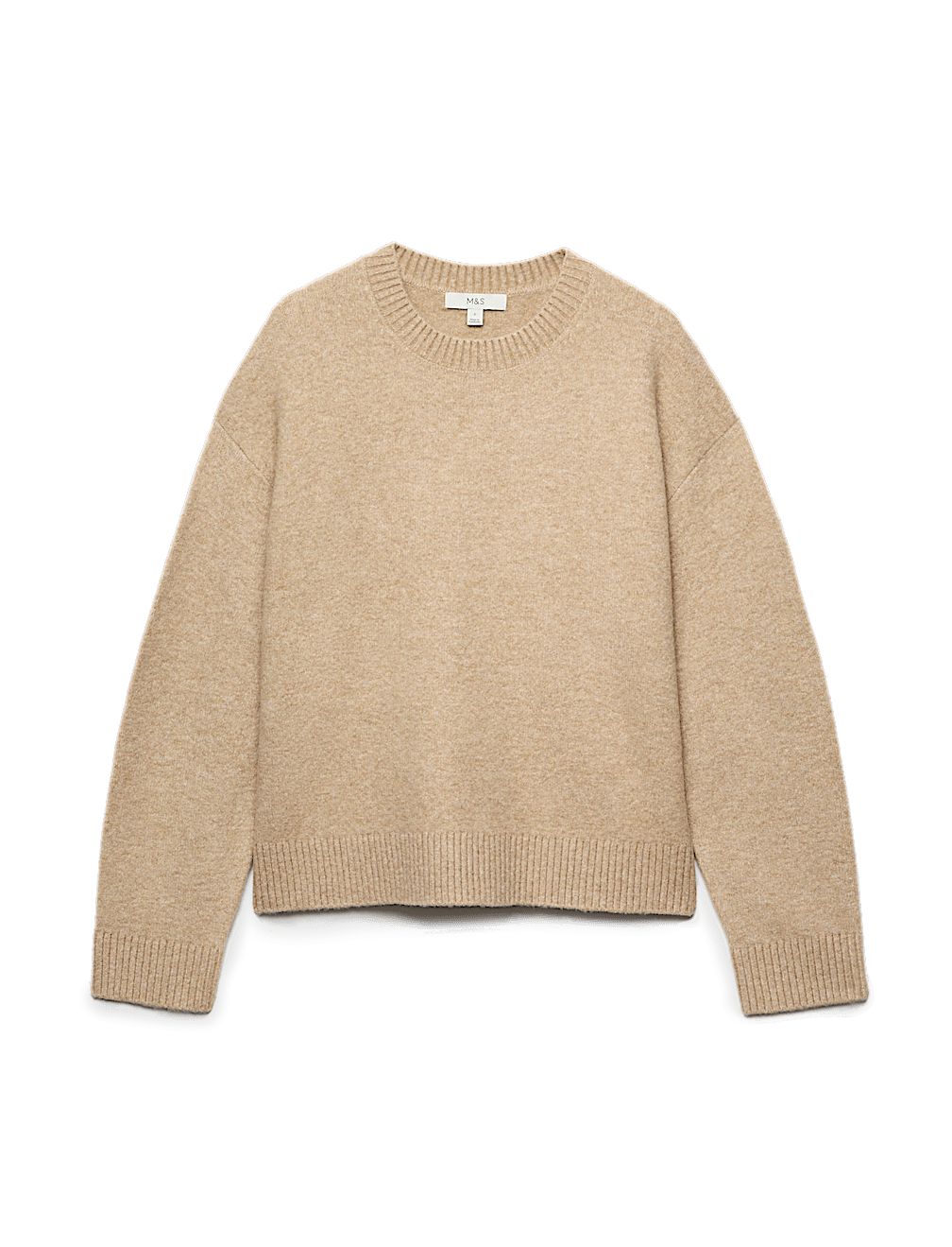 Crew Neck Relaxed Jumper with Wool