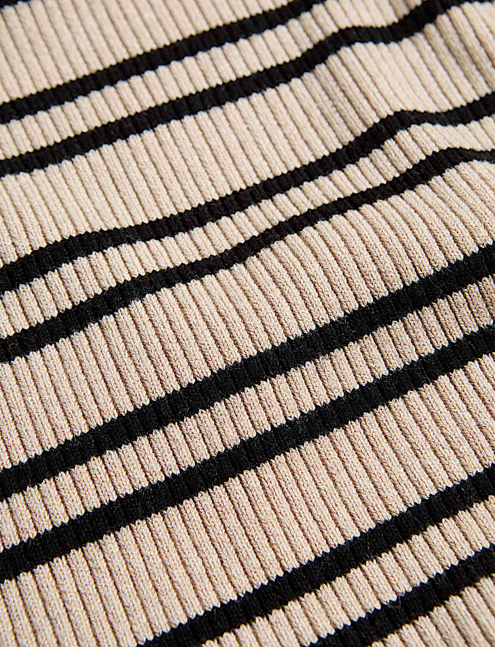 Striped Crew Neck Slim Fit Knitted Top