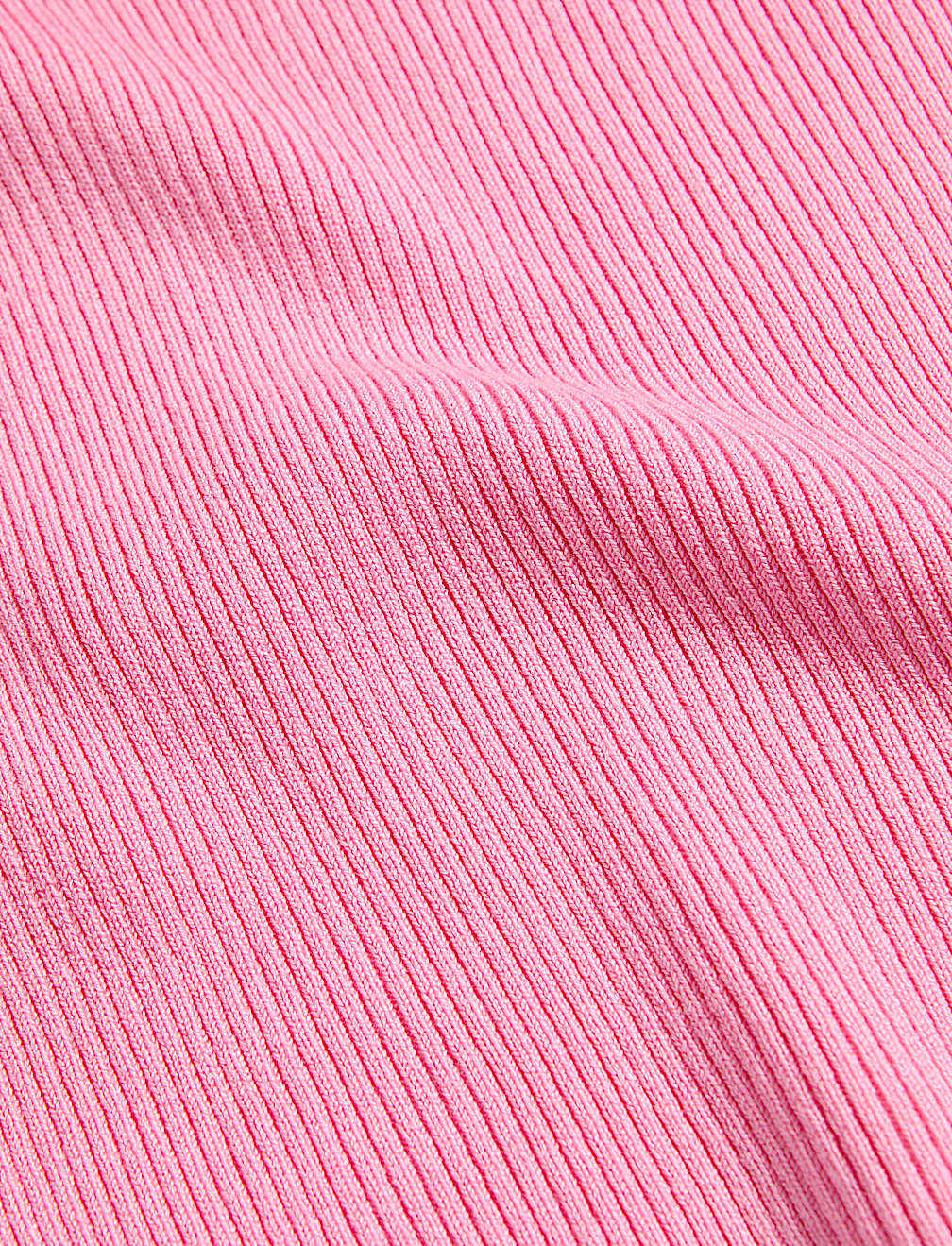 Ribbed Crew Neck Knitted Top