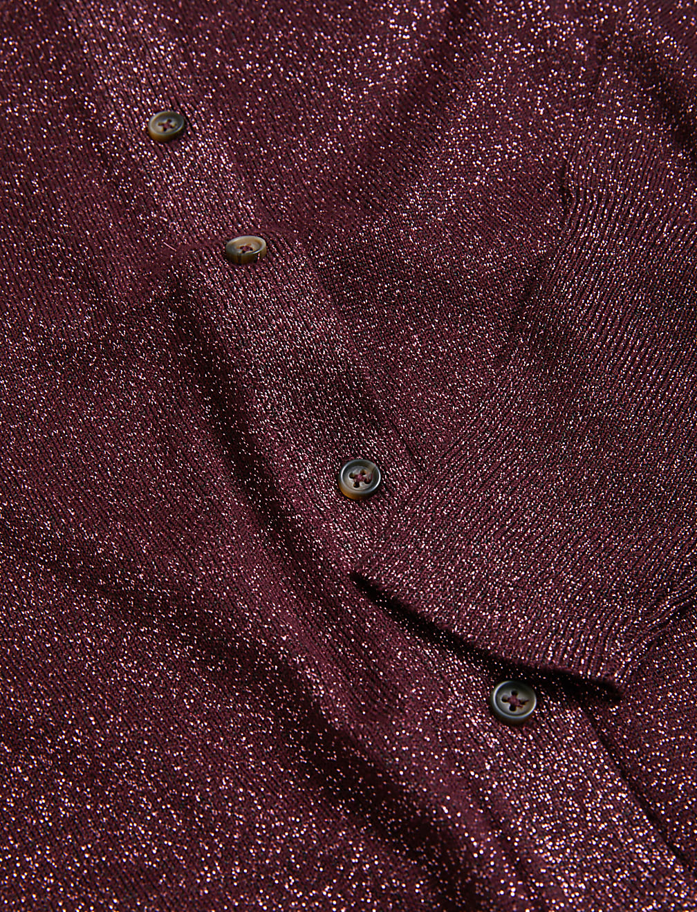 Sparkly Crew Neck Button Through Cardigan