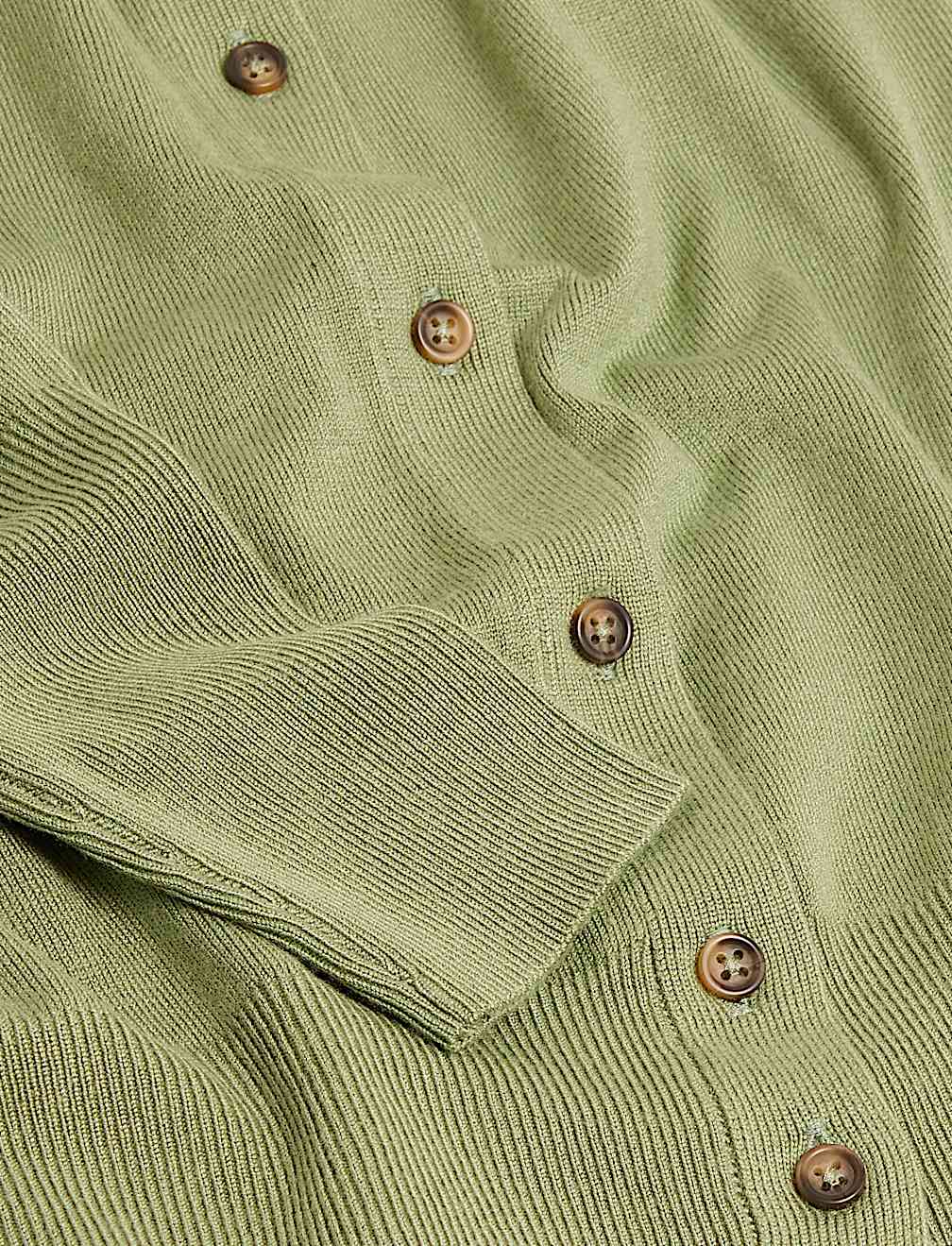 Crew Neck Button Front Cardigan