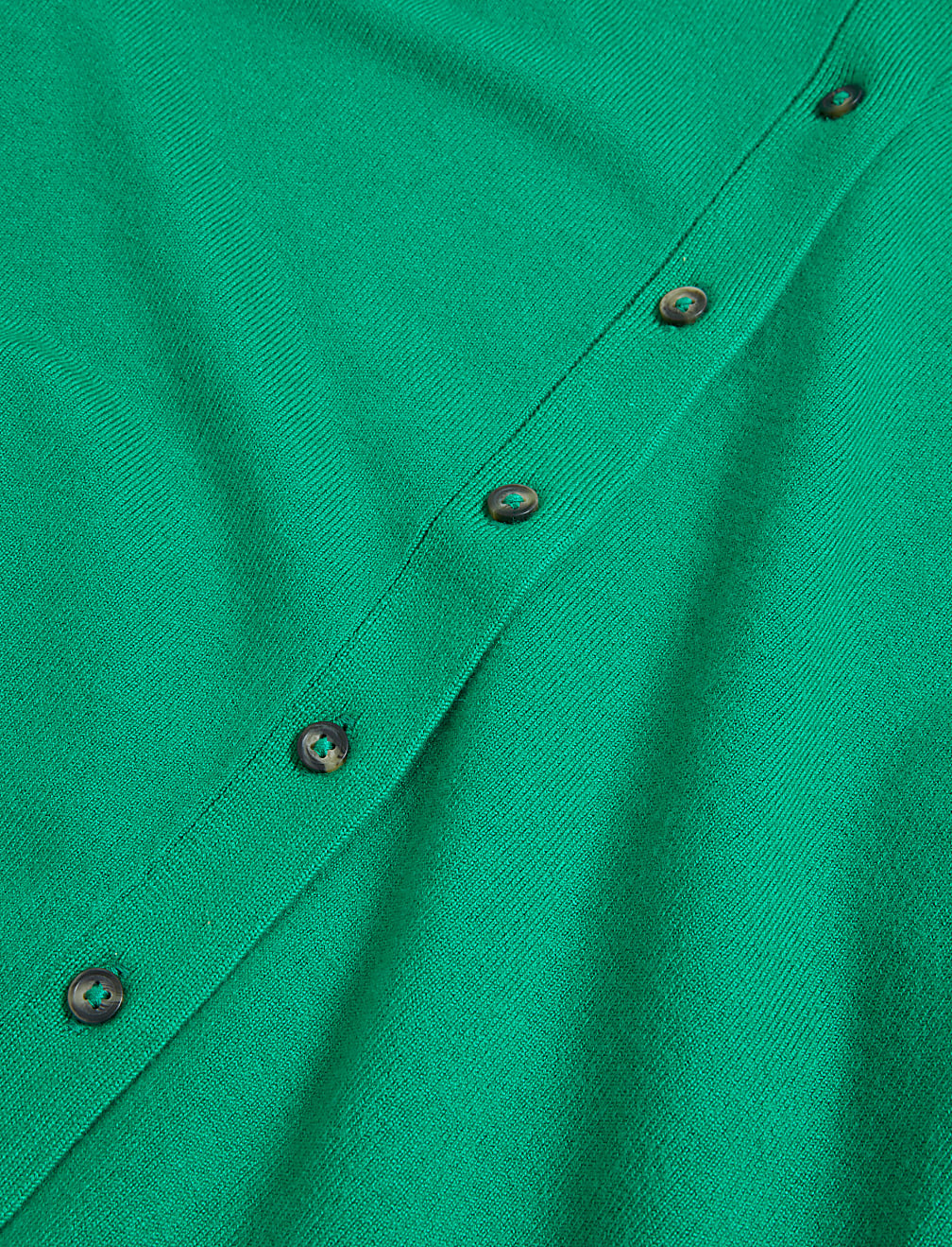 Crew Neck Button Front Cardigan
