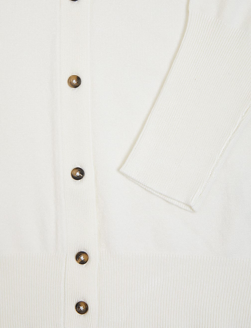 Crew Neck Button Front Cardigan