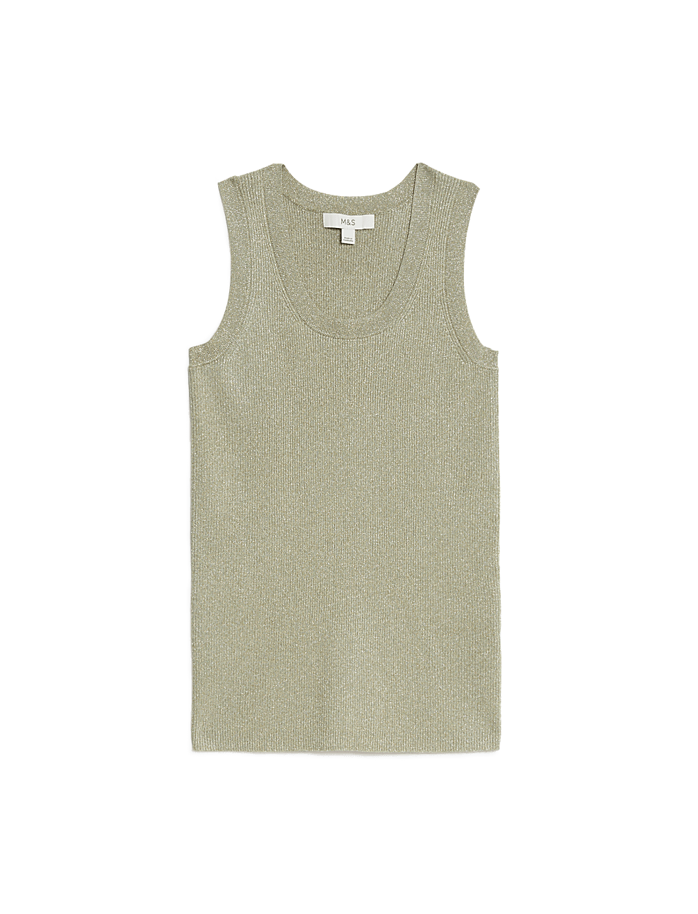 Sparkly Crew Neck Knitted Vest