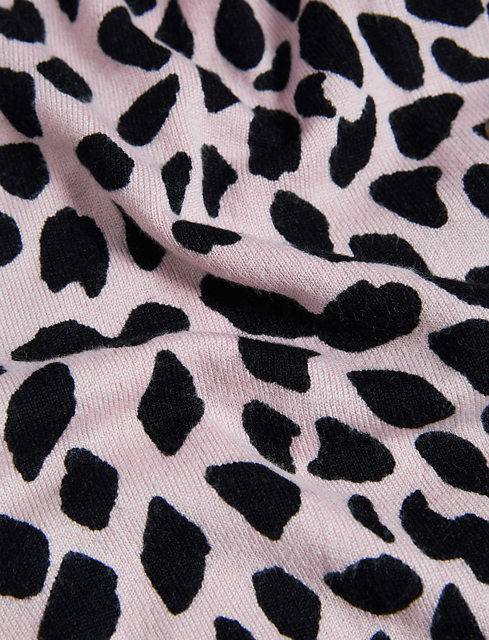 Animal Print Crew Neck Cardigan
