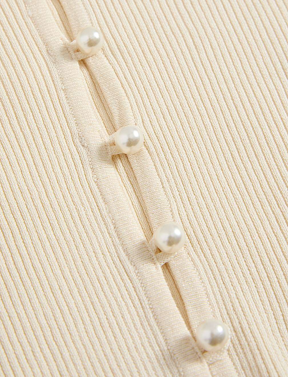 Ribbed V-Neck Button Front Cardigan