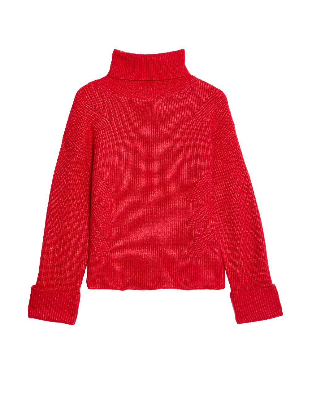 Ribbed Roll Neck Jumper