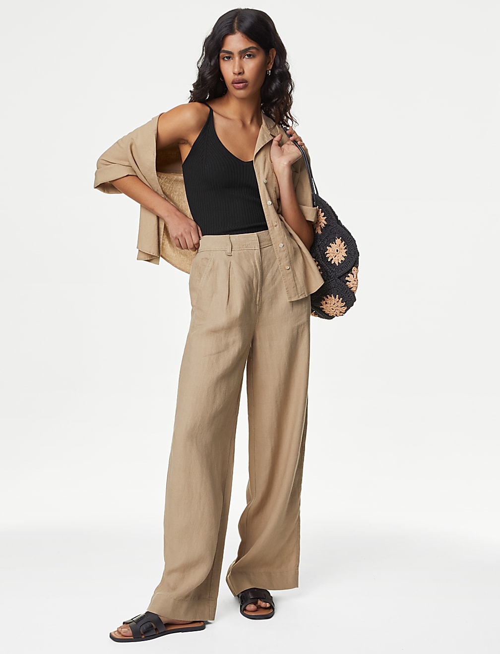 Ribbed V-Neck Knitted Vest