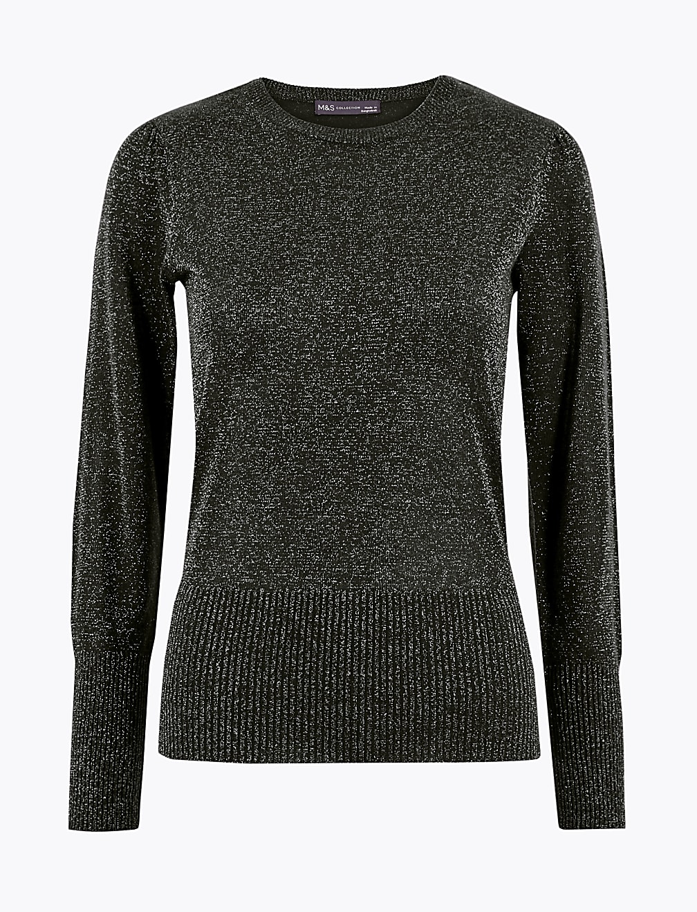Lurex Gathered Shoulder Jumper