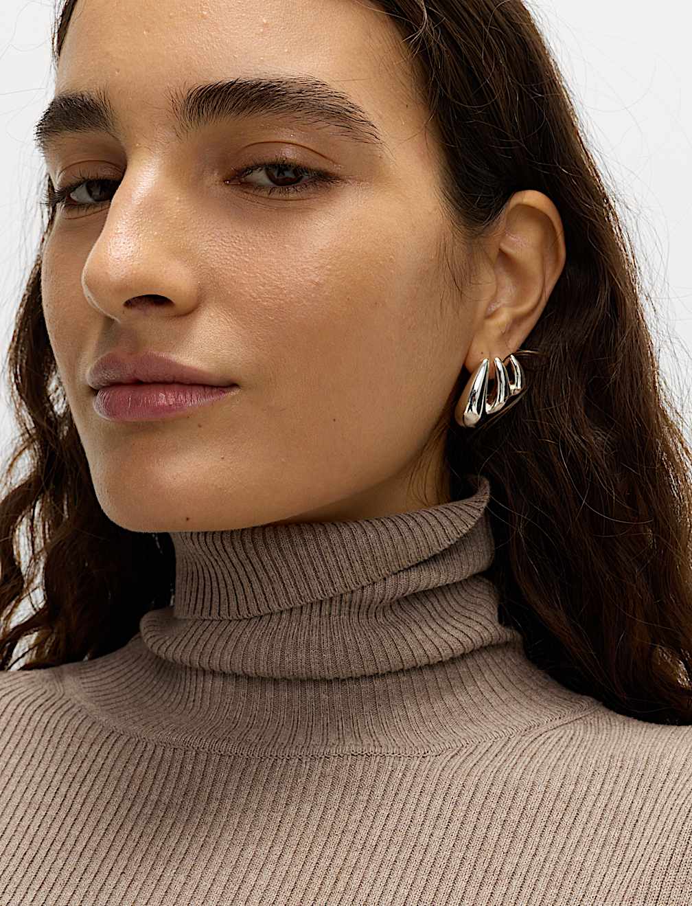 Ribbed Roll Neck Jumper