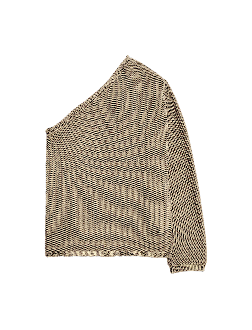One Shoulder Slim Fit Textured Knitted Top