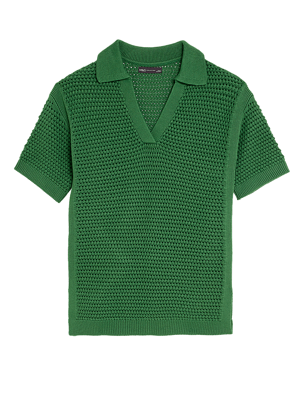 Pure Cotton Collared Knitted Top