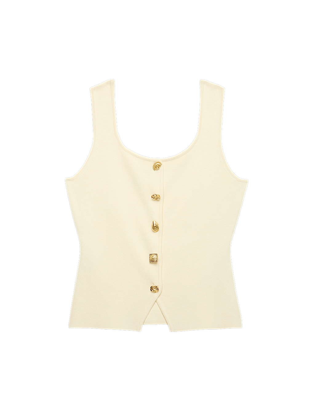 Button Front Slim Fit Knitted Waistcoat