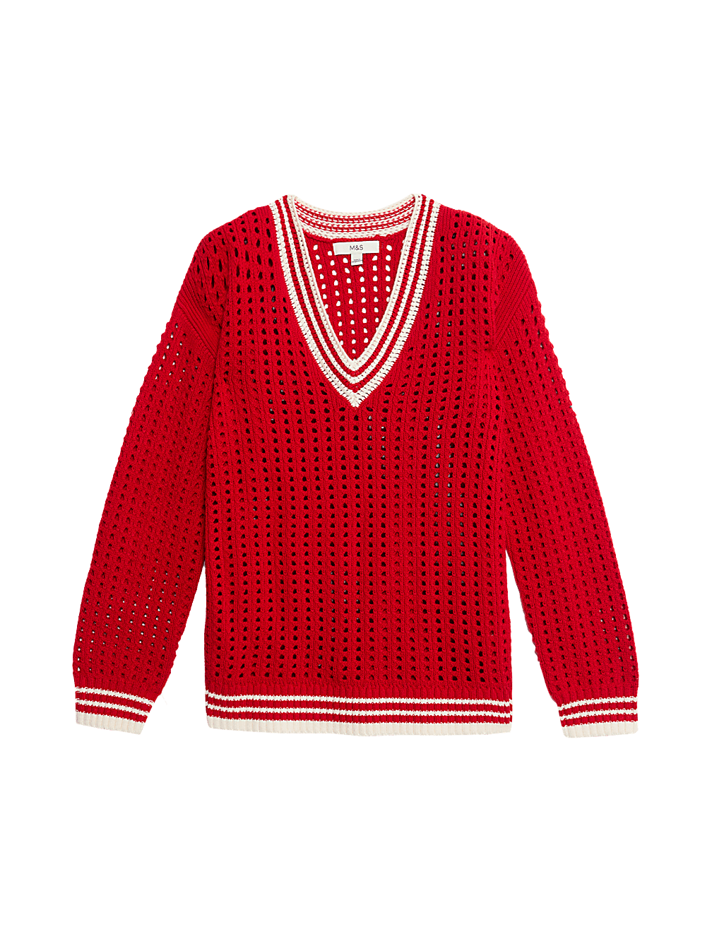 Cotton Rich Textured Tipped Detail Jumper