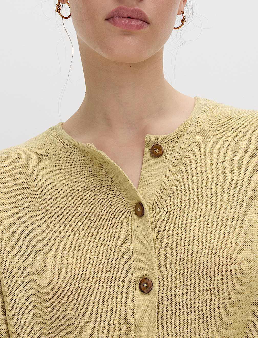 Cotton Rich Button Through Cropped Cardigan