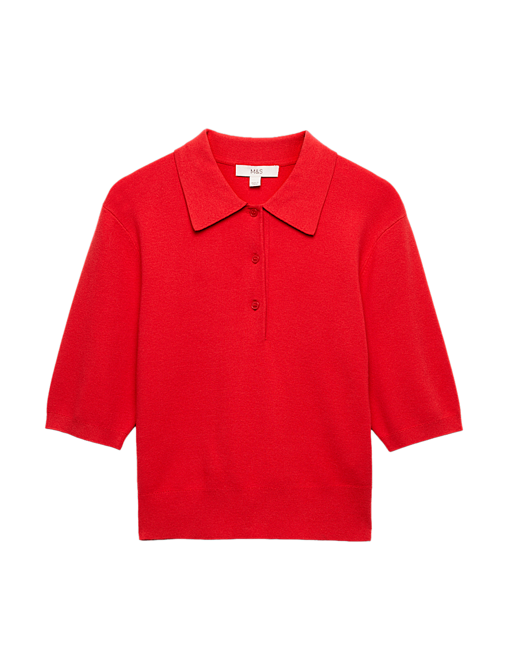 Collared Cropped Knitted Top