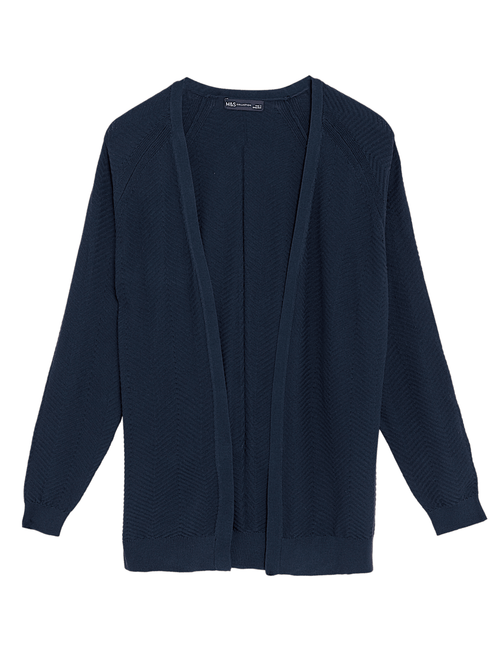 Cotton Rich Textured Relaxed Cardigan