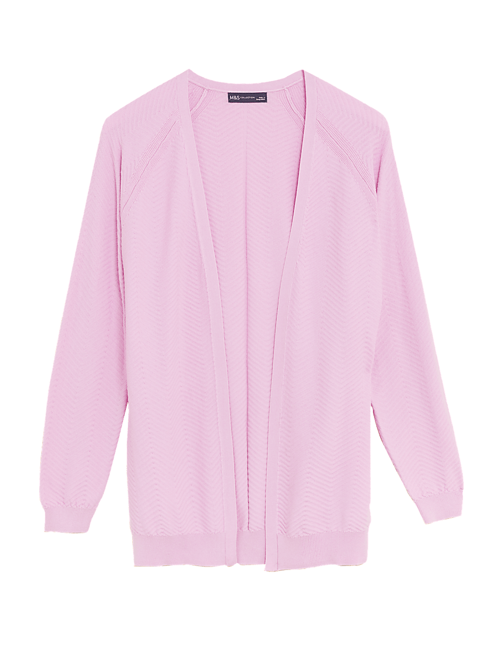 Cotton Rich Textured Relaxed Cardigan