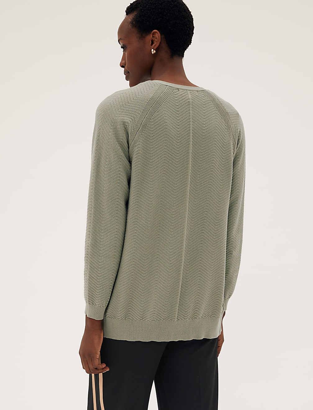 Cotton Rich Textured Relaxed Cardigan