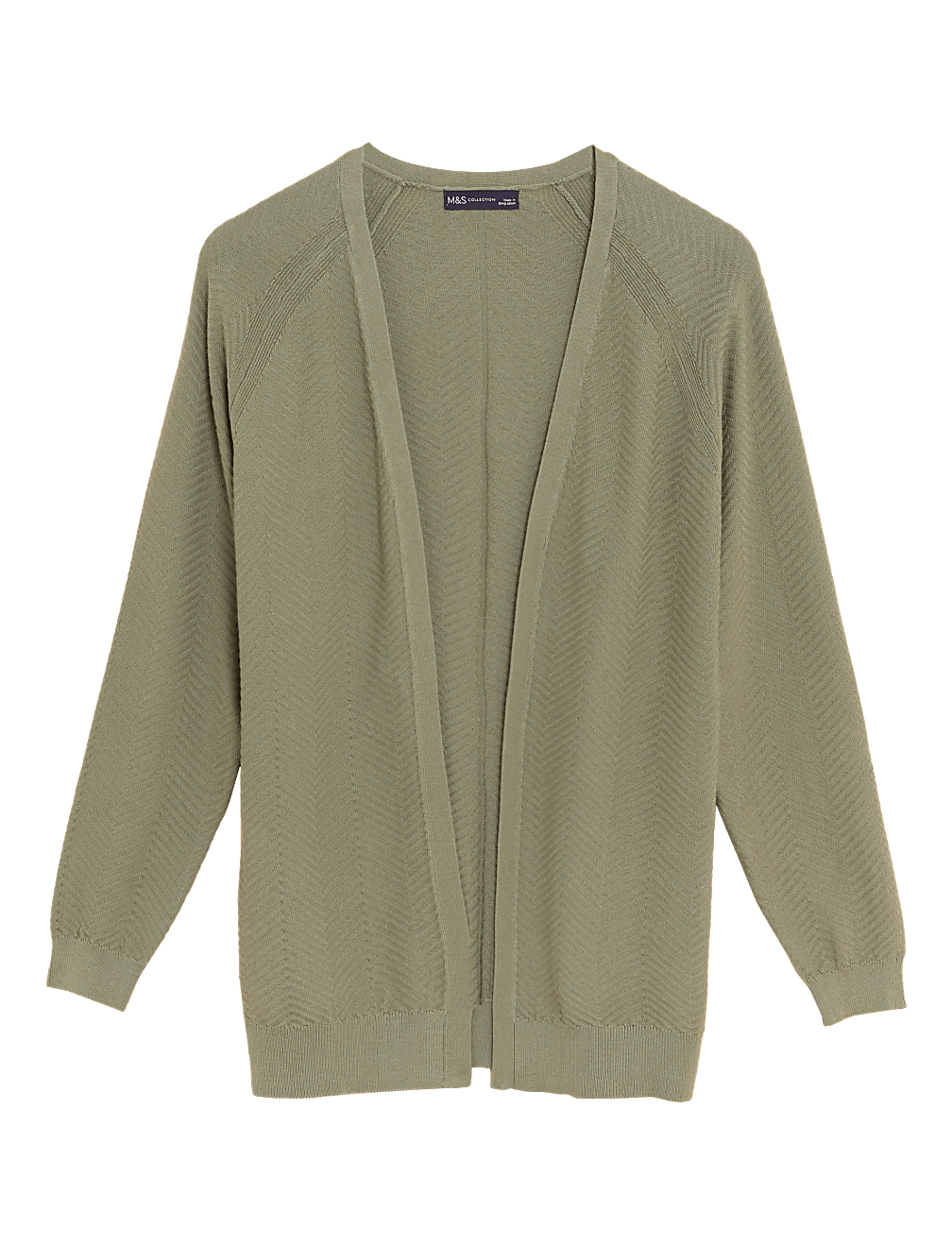 Cotton Rich Textured Relaxed Cardigan