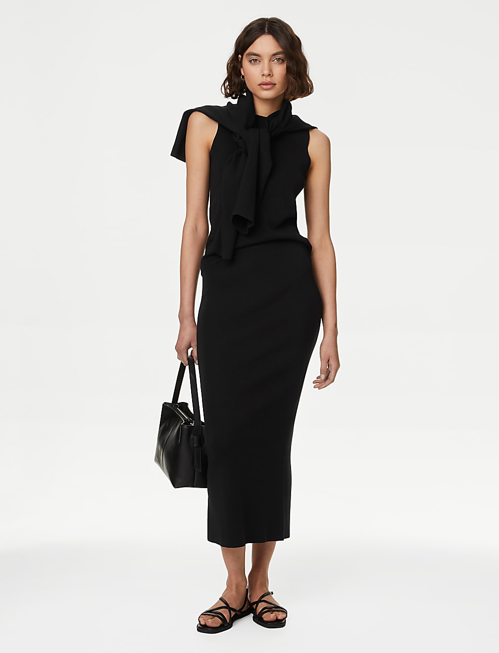 Crew Neck Knitted Vest