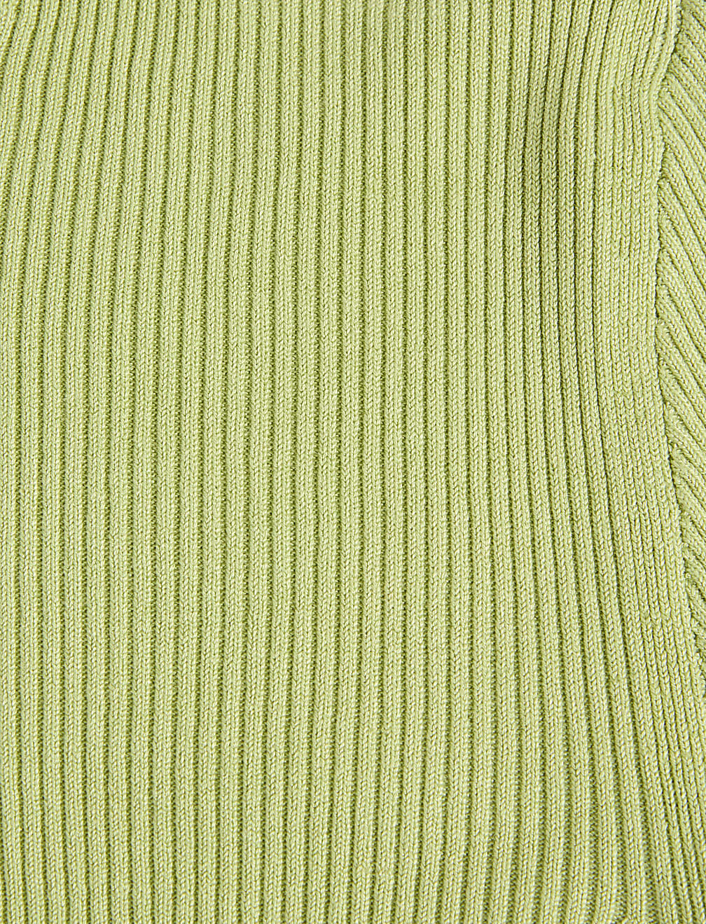 Ribbed Crew Neck Button Detail Jumper