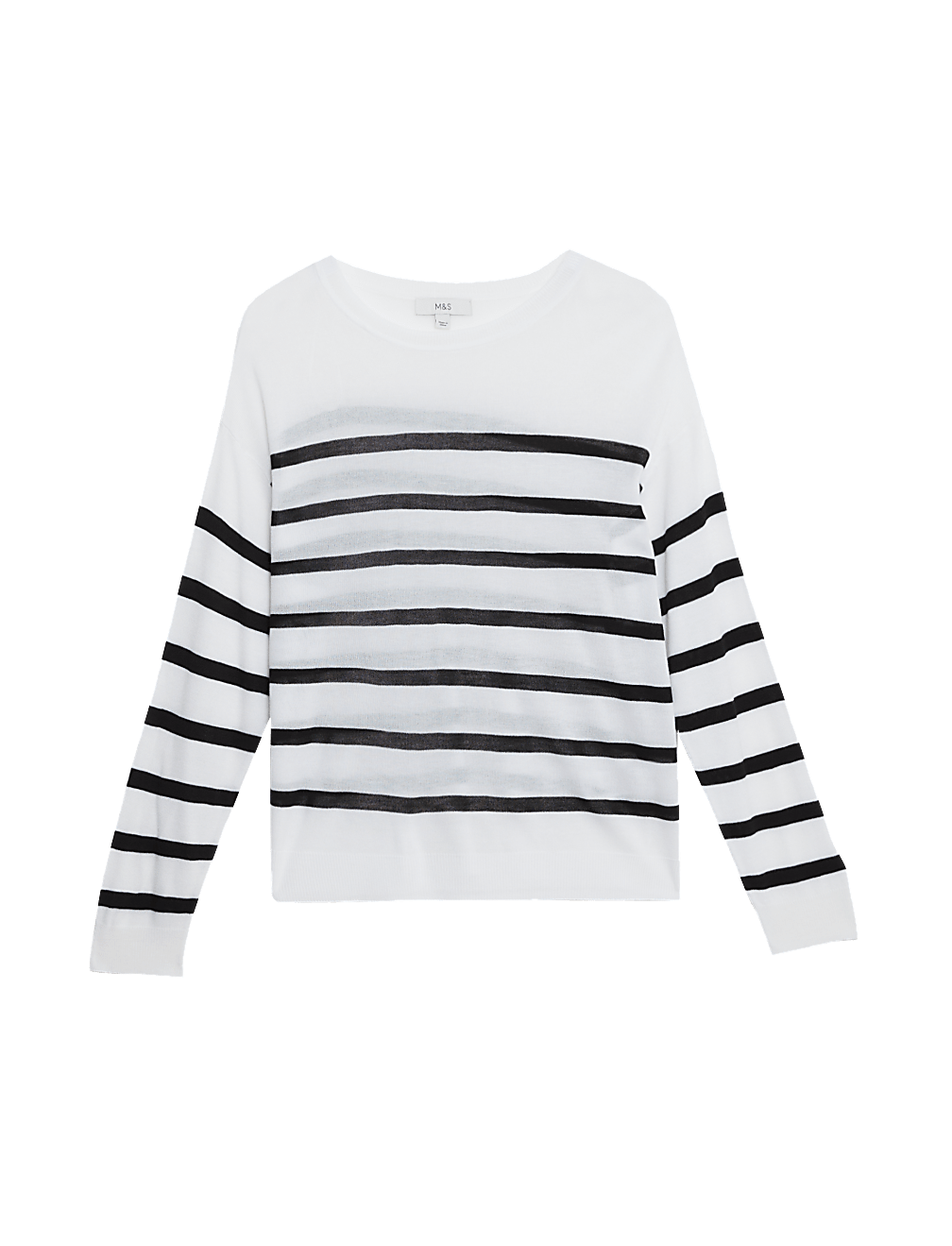 Lightweight Striped Crew Neck Jumper