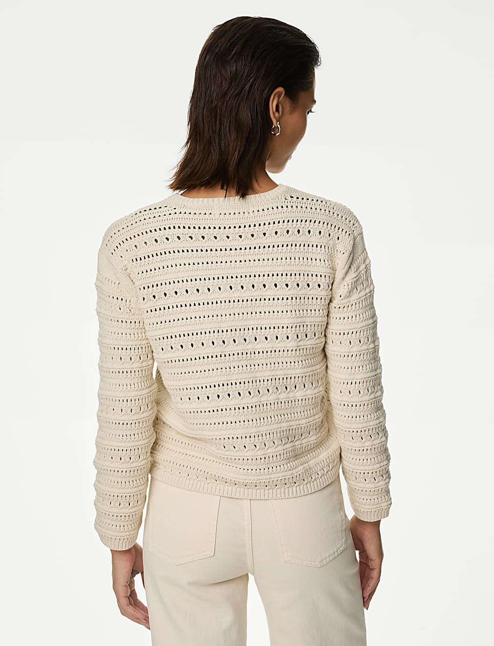 Cotton Rich Textured Pointelle Cardigan