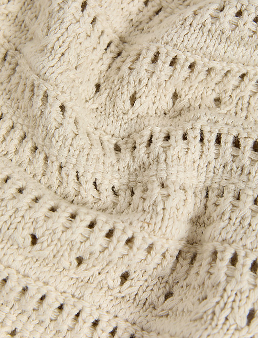 Cotton Rich Textured Pointelle Cardigan