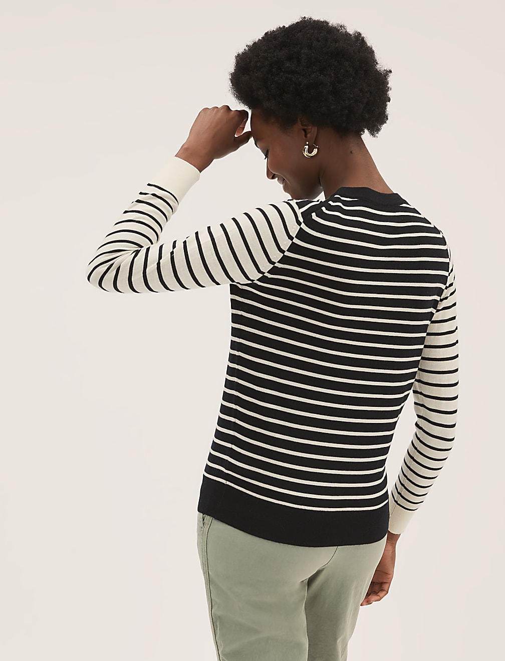 Pure Merino Wool Striped Jumper