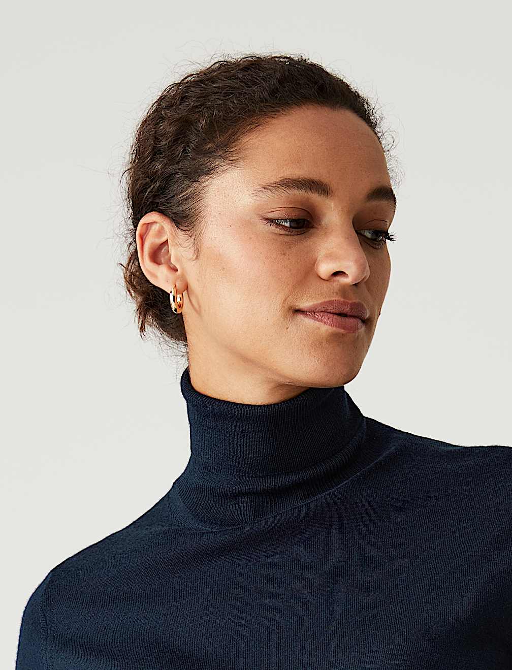 Pure Merino Wool Roll Neck Jumper