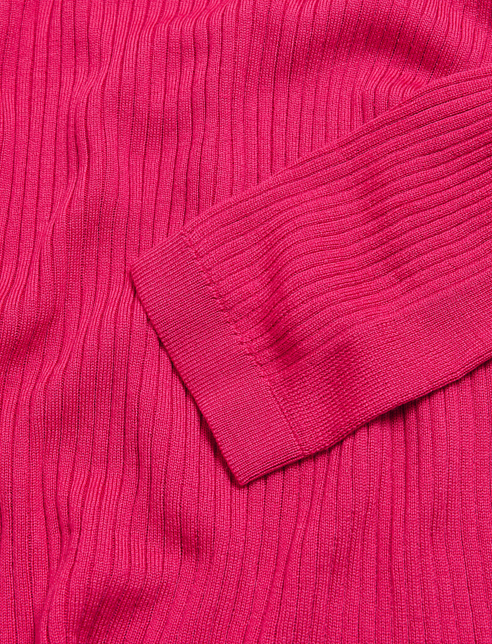 Pure Merino Wool Ribbed Longline Jumper