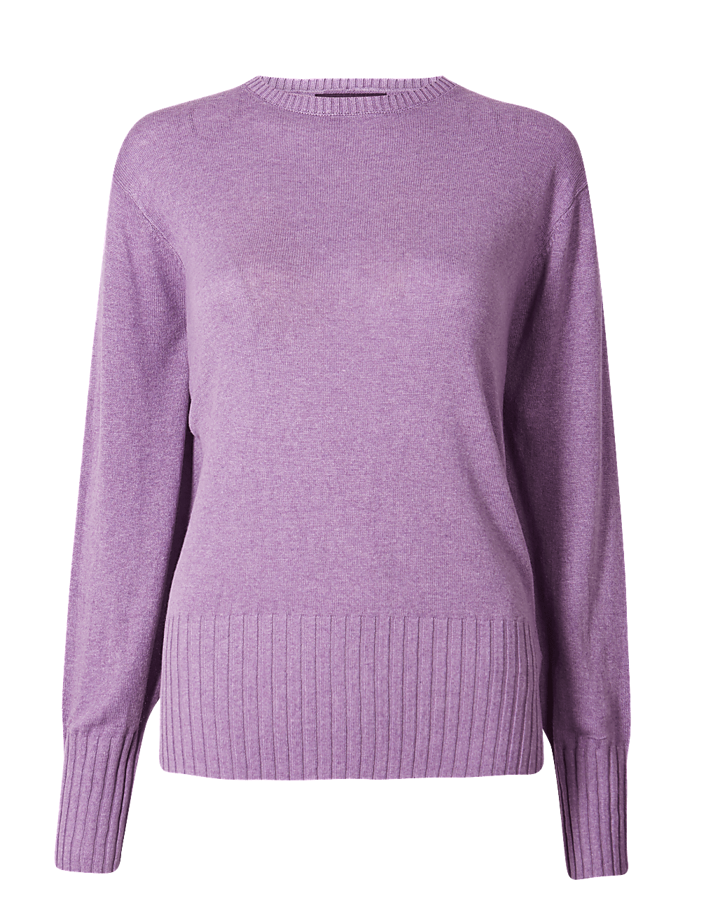 Linen Blend Round Neck Batwing Jumper