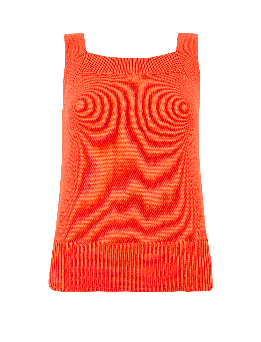 Pure Cotton Square Neck Knitted Vest Top