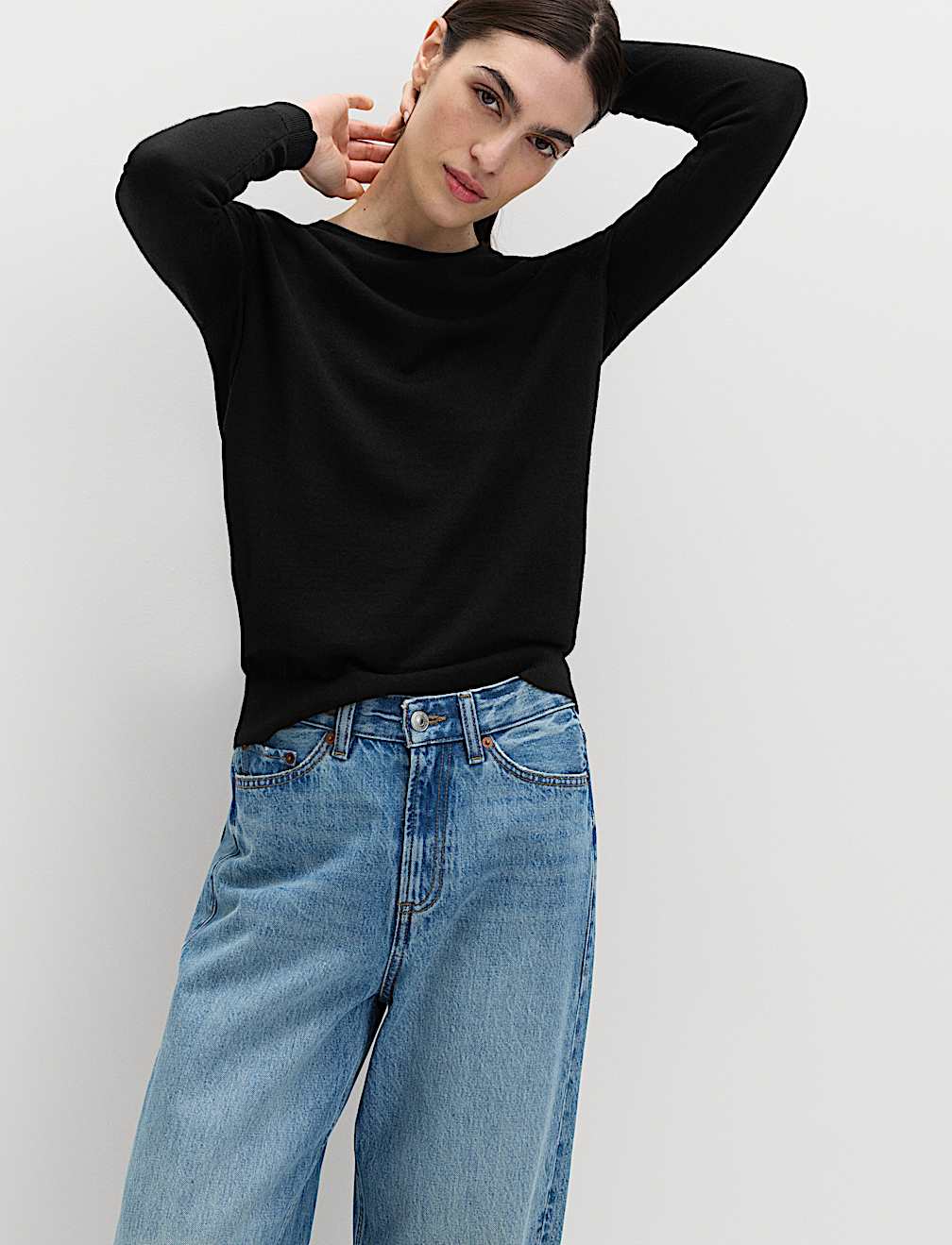 Pure Merino Wool Crew Neck Jumper
