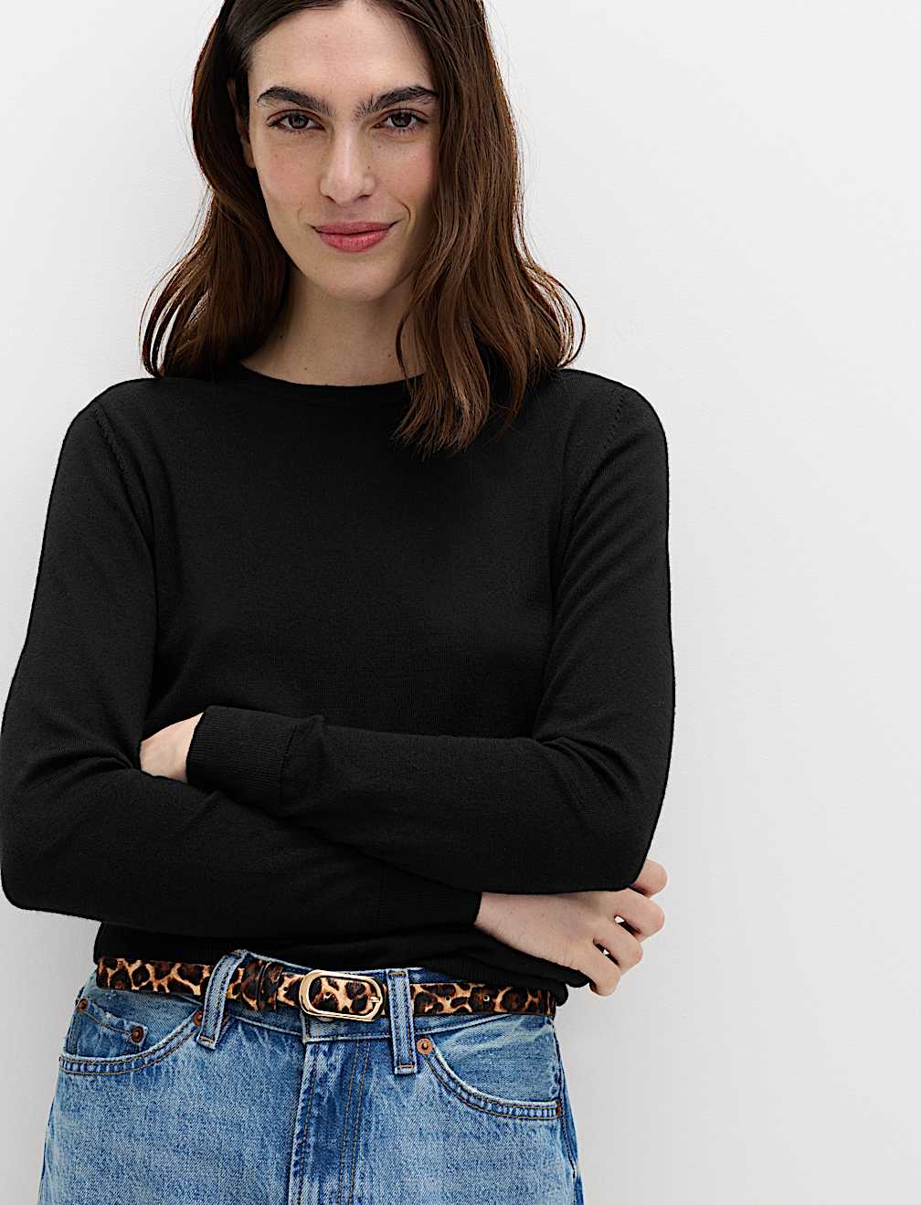 Pure Merino Wool Crew Neck Jumper
