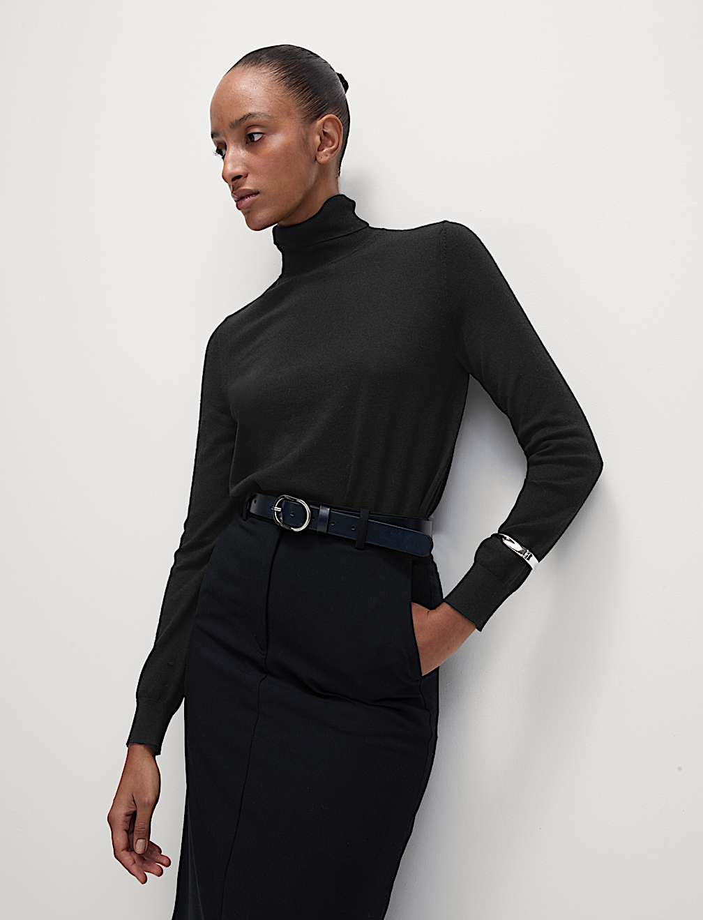 Pure Merino Wool Roll Neck Jumper