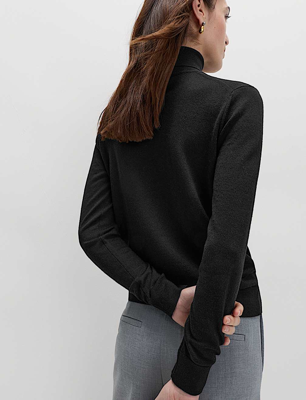 Pure Merino Wool Roll Neck Jumper