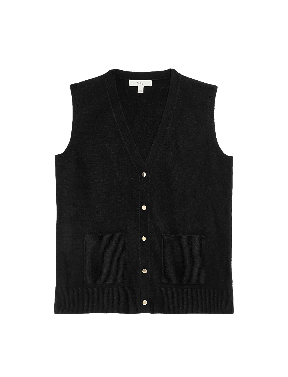 Air-Yarn V-Neck Knitted Waistcoat