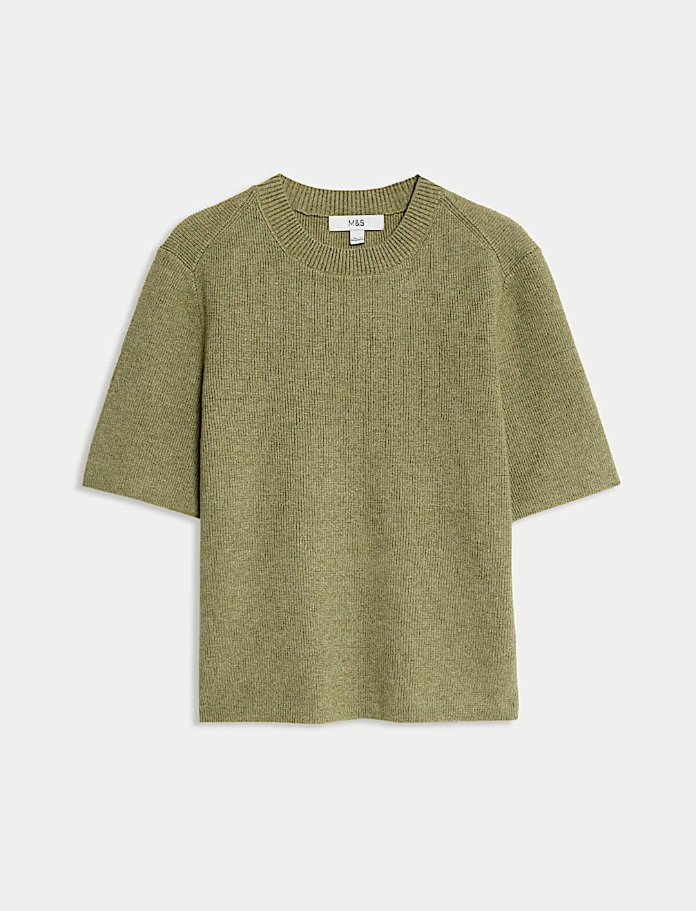 Air-Yarn Crew Neck Knitted Top