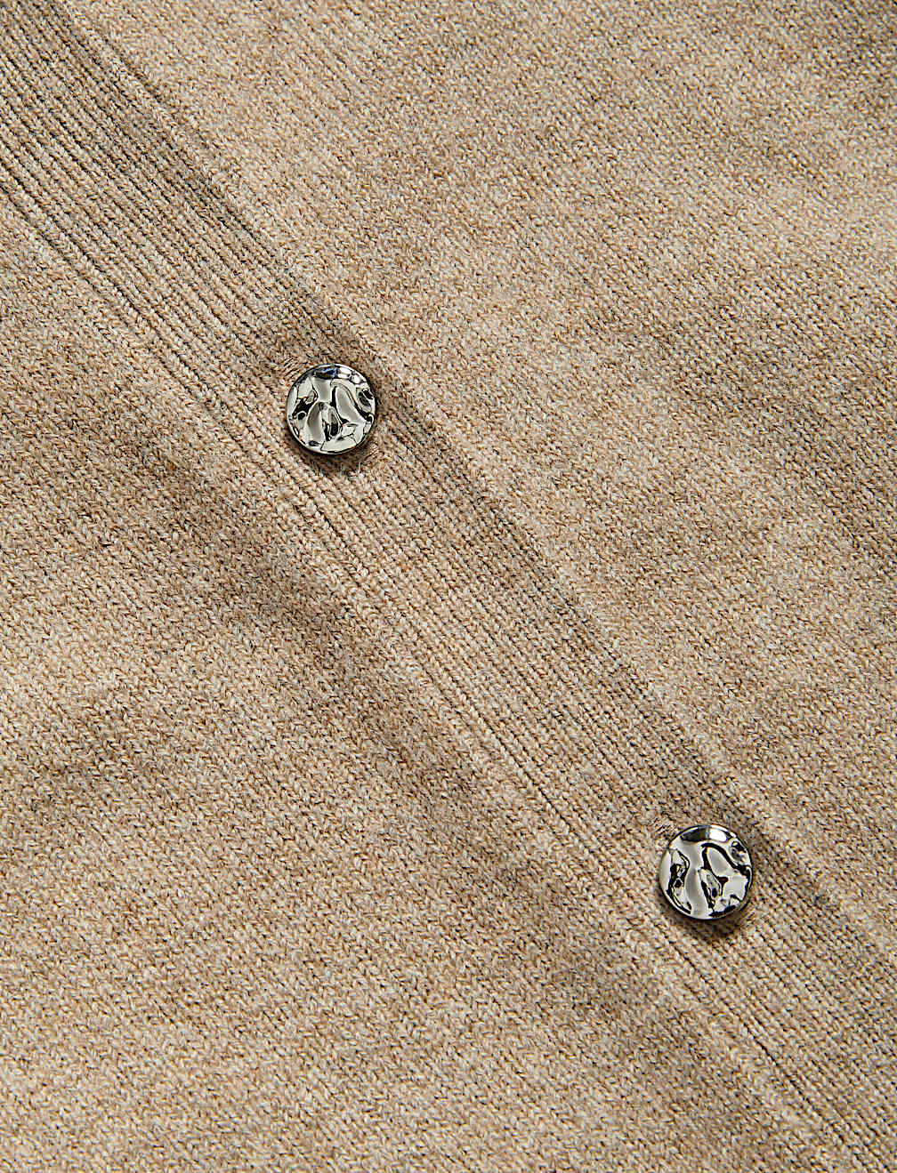 Air-Yarn Crew Neck Button Front Cropped Cardigan